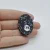 Cabochon Obsidian Fulg de nea 38x26x7mm C73, imagine 2