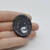 Cabochon Obsidian Fulg de nea 39x21x7mm C48, imagine 2
