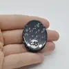 Cabochon Obsidian Fulg de nea 39x28x6mm C55, imagine 2