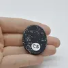 Cabochon Obsidian Fulg de nea 39x29x7mm C5, imagine 2