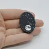Cabochon Obsidian Fulg de nea 40x27x8mm C70, imagine 2
