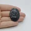 Cabochon Obsidian Fulg de nea 40x27x8mm C70