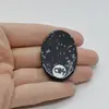 Cabochon Obsidian Fulg de nea 41x28x6mm C84, imagine 2