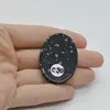 Cabochon Obsidian Fulg de nea 41x29x6mm C90, imagine 2