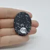 Cabochon Obsidian Fulg de nea 43x29x6mm C13, imagine 2