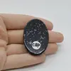 Cabochon Obsidian Fulg de nea 45x30x6mm C87, imagine 2
