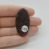 Cabochon Obsidian Mahon 44x23x8mm C73, imagine 2