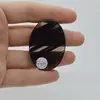 Cabochon Obsidian Midnight Lace 44x36x6mm C39, imagine 2