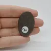 Cabochon Obsidian Silver 39x25x6mm C30, imagine 2