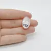 Cabochon Piatra lunii piersica 22x15x8mm C58, imagine 2