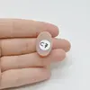 Cabochon Piatra lunii piersica 24x16x8mm C7, imagine 2