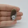 Cabochon Flint Polisat 35x17x6mm C64, imagine 2