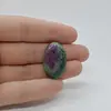 Cabochon Rubin in zoisit 27x17x6mm C39