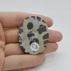 Cabochon Septaria Negru 44x34x4mm C3, imagine 2