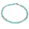 Bratara agat bleu fatetat 4mm