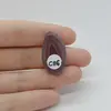 Cabochon Agat Botswana Portocaliu 30x17x6mm C116, imagine 2