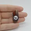 Cabochon Agat Botswana Portocaliu 34x17x6mm C131, imagine 2