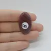 Cabochon Agat Botswana Portocaliu 34x20x6mm C87, imagine 2