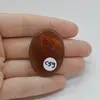 Cabochon Agat Botswana Portocaliu 37x27x6mm C59, imagine 2