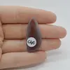Cabochon Agat Botswana Portocaliu 38x16x6mm C40, imagine 2