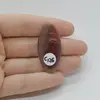 Cabochon Agat Botswana Portocaliu 41x19x5mm C126, imagine 2