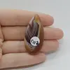 Cabochon Agat Botswana Portocaliu 45x21x6mm C112, imagine 2