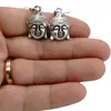 Cercei din cupru argintat Buddha, imagine 2