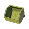 Cutie din bete de bambus hexagonala verde, 80mm, imagine 2
