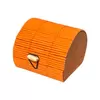 Cutie din bete de bambus semirotunda portocalie, 80mm
