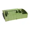Set 3 cutii din bete de bambus, dreptunghiulare verde, imagine 3