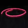 Colier agat roz sfere fatetate 6mm