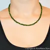 Colier agat verde sfere fatetate 4mm