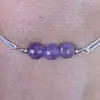 Bratara Therapy ametist banuti 6mm si argint 925, imagine 2