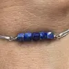 Bratara Therapy lapis lazuli cuburi 4mm si argint 925, imagine 2