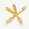Pandantiv dublu varf lucrat manual cu sarma, calcit orange, 6cm, imagine 3