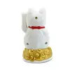 Pisica norocoasa Maneki Neko alba 11cm, imagine 2