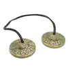 Talgere Feng Shui din bronz cu 6 ideograme, Tingsha - 6cm