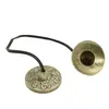 Talgere Feng Shui din bronz cu 6 ideograme, Tingsha - 6cm, imagine 3