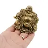 Statueta Feng Shui Buddha cu salba si pepita, 6cm, imagine 4
