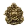 Statueta Feng Shui Buddha cu salba si pepita, 6cm