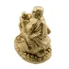 Statueta Feng Shui Buddha fericit pe iepure, 7,5cm, imagine 3