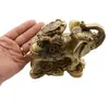 Statueta Feng Shui Elefant cu Broasca raioasa, monede si pepite, 13cm, imagine 5