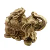 Statueta Feng Shui Elefant cu Broasca raioasa, monede si pepite, 13cm