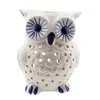Vas aromaterapie din ceramica, model bufnita alba - 11cm
