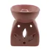 Vas aromaterapie din ceramica, model petale, roz - 7,5cm