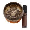 Bol tibetan cantator India Om Mani Padme Hum si nodul mistic, cu perna colorata, 8cm