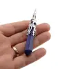 Pandantiv lapis lazuli si montura din metal, 8cm, imagine 3