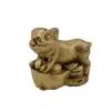 Set 8 statuete Feng Shui Iepuras din rasina aurie, 4-5cm, imagine 4