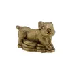 Set 8 statuete Feng Shui Iepuras din rasina aurie, 4-5cm, imagine 8