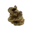 Statueta Feng Shui Elefant din rasina aurie, model 1 - 6cm, imagine 5